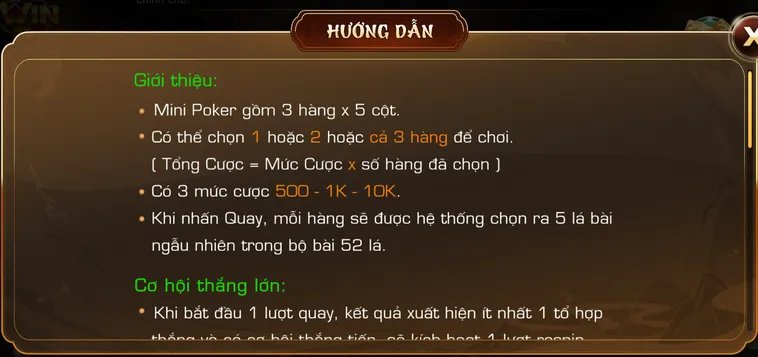 Mini Poker Tại IWin Club Hướng Dẫn Cách Chơi Và Mẹo Thắng Lớn