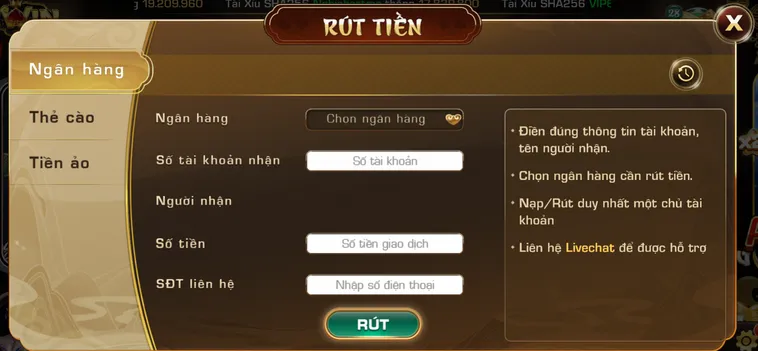 Hướng Dẫn Cách Rút Tiền Về Tài Khoản Ngân Hàng IWin Club Về Tài Khoản Ngân Hàng An Toàn